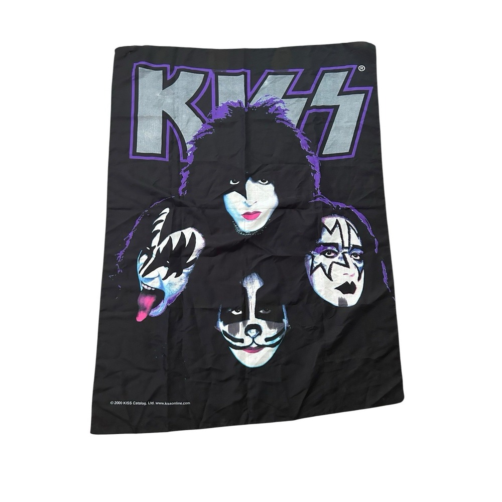 KISS Vintage 2000 Large Material Wall Banner Flag Faces‎ Album